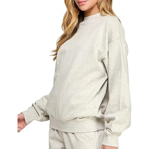 Latest Arrival Women Winter Streetwear Regular Mock Neck 100% Cotton Sequined Front Breathable Embroidered Fleece Lightweight - Product Image 1
