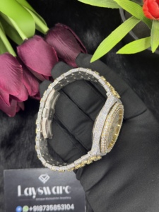 นาฬิกาเพชรโมอิสซาไนต์คุณภาพสูงหรูหรา ได้รับการรับรอง D VVS สายสแตนเลสกว้าง 20 มม. กันน้ำ กระจกแซฟไฟร์ - Product Image 4