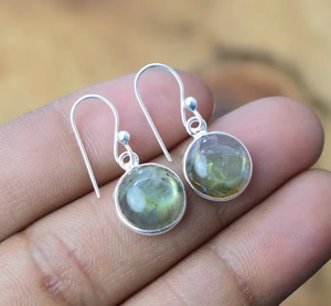 Pendientes Colgantes Hechos a Mano en Plata de Ley 925, Joyería Elegante de Moda para Mujer, Pendientes de Diseño, Joyería Fina al por Mayor, Regalo - Product Image 5