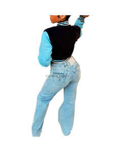 Veste légère pour femme à simple boutonnage avec rembourrage en polyester, col en V épais, fermeture éclair authentique, veste en cuir pour femme - Product Image 4