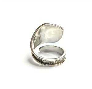 Elegant Classic <b>Emerald</b> 925 <b>Silver</b> Adjustable <b>Ring</b> Dainty Teardrop Stone Trendy Textured Design Band Wedding Party Wear - Product Image 4