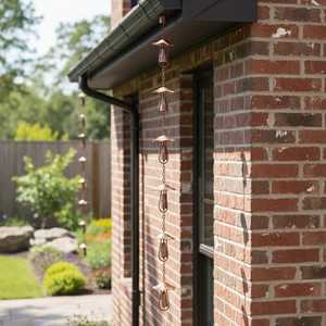 Luxury <b>Copper</b> Metal Rain Chain for Villa Exterior - Product Image 6