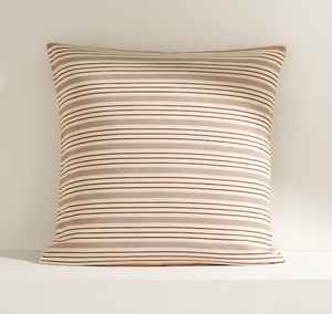 Fundas de Almohada Decorativas de Algodón a Rayas Color Rosa Personalizadas con Flecos para Sofá, Cama, Decoración Rústica, Fundas Cuadradas para Cojines - Product Image 4