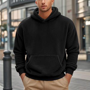 Sweat-shirt à capuche décontracté pour homme, en molleton uni, 100% coton, respirant, prix de gros pour les vêtements de sport d'hiver - Product Image 4