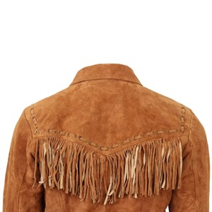 Cowboy Man Leather <b>Jacket</b> Long Fringes Leather <b>Jacket</b> <b>Men</b> Original Cow <b>Suede</b> Leather <b>Jacket</b> Zipper Closure Leather Avirex <b>Jacket</b> - Product Image 6
