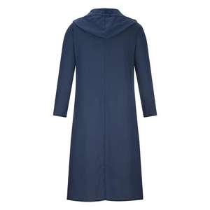 ชุดโทบผ้าฝ้ายระบายอากาศได้ดี ทรงหลวม สีเข้ม ความยาวระดับข้อเท้า คอวี ปักลาย เหมาะกับทุกฤดู ชุดชายหาด - Product Image 3