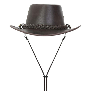 Sombrero de Vaquero de Cuero de Ala Ancha, Estilo Occidental de Lujo, Unisex, Resistente al Agua, para Decoración al Aire Libre - Product Image 2