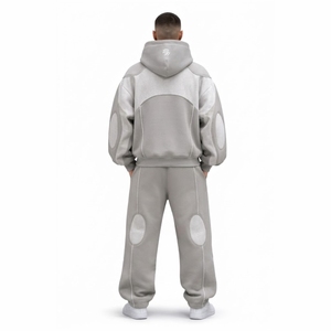 ชุดวอร์มเทคฟลีซโอเวอร์ไซส์สำหรับผู้ชาย – ชุดเสื้อฮู้ดและกางเกงจ็อกเกอร์สตรีทแวร์ระดับพรีเมียม - Product Image 2