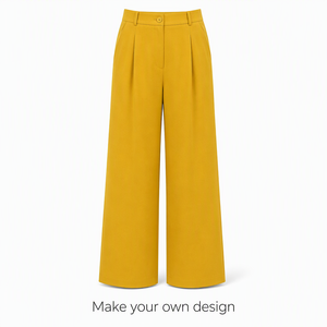 Pantalon large plissé taille haute pour homme, coupe décontractée élégante, infroissable, en tissu peigné beige, idéal pour l'automne - Product Image 5