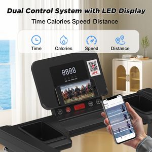 Tapis Roulant Pieghevole Compatto per Casa con Maniglie, Capacità di Carico 300 libbre, Motore Silenzioso da 2.5HP - Product Image 5