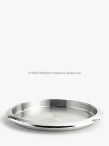 Plateau décoratif de présentation de fruits Forme ronde Plateau de miroir en métal avec impression de logo Plateau de service en verre d'approvisionnement en gros - Product Image 6