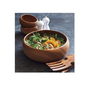 Grand bol en bois rustique fait à la main, bol décoratif pour servir des aliments, des fruits, du pain et des salades - Product Image 1