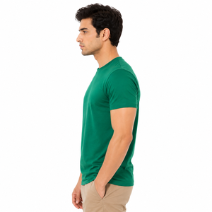 T-shirts pour hommes en coton doux à col ras du cou, coupe moderne, vêtements décontractés, fournisseur OEM ODM, marque privée, commandes en gros, États-Unis - Product Image 4