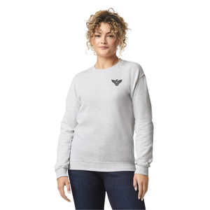 Sweat-shirt d'hiver pour femme en molleton à col rond, manches longues, décontracté, en mélange doux de coton et de polyester, respirant, uni - Product Image 1