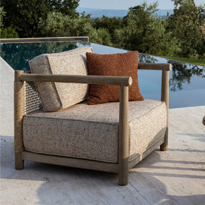 Canapé individuel en bois avec coussins moelleux, design moderne pour appartement, hôtel ou villa - Product Image 4