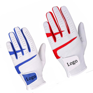 Guantes de Golf de Cuero Personalizados Unisex, Superventas, con Logotipo Blanco y Azul, Transpirables, Antideslizantes, de Dedo Completo, para Deportes - Product Image 5