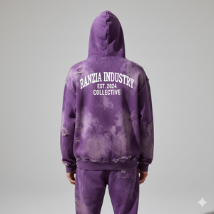 Ranzia Industry Private Label Streetwear Hoodie Set Eco-Friendly Fabric Wholesale Ranzia Industry Custom Oversized Zip Hoodie - Product Image 2