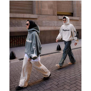 Y2K <b>Hoodies</b> Unisex - Gothic Graphic Streetwear Sweatshirt, Astral Print Cropped Fit, Grunge <b>Emo</b> Pullover Hoodie - Product Image 2