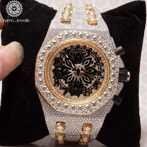 Montre de luxe pour homme Charm Jewells, boîtier carré en acier inoxydable, cadran de 40 mm, bracelet de 20 cm, mouvement mécanique, résistance à l'eau 10 bars, automatique - Product Image 2