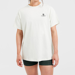 Camisetas de Verano Casuales de Manga Corta para Mujer, Corte Ajustado, Algodón, Logotipo Personalizado, Impresión DTG y Serigrafía 2026 - Product Image 1