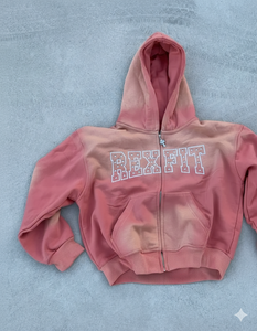 Sweats à capuche zippés effet délavé soleil, personnalisables avec strass et logos sérigraphiés, qualité supérieure, répondant aux exigences les plus exigeantes des clients. - Product Image 5