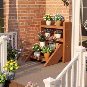 Compact Easy Assembly Wooden Plant <b>Stand</b> for Window Balcony & Desktop Succulent Seedling <b>Pot</b> Rack Flower <b>Pots</b> & Planters - Product Image 2