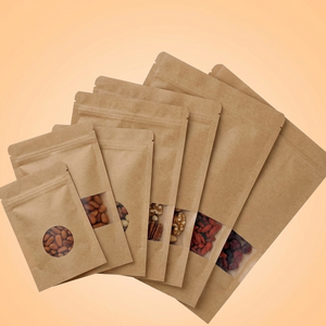 Pochette autoportante en papier kraft haute barrière réutilisable pour emballage alimentaire haut de gamme, taille personnalisée - Product Image 1
