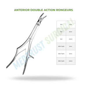 Rongeurs à double action antérieurs 10 pouces 250 mm, instrument chirurgical neurochirurgical pour la coupe osseuse et la décompression vertébrale - Product Image 2