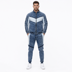 Survêtement d'hiver pour homme à prix réduit, imprimé délavé à l'acide, pour sport et entraînement, 100% coton, vente en gros - Product Image 6