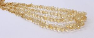 Perles de citrine naturelle facettées en forme de larme, taille 4x6 à 7x9 mm, perles de pierre précieuse de citrine en forme de goutte, brin de 20 pouces, perles facettées en forme de larme - Product Image 2