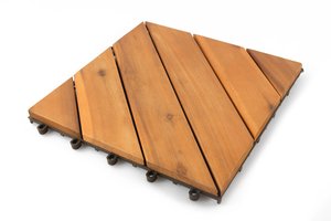 Azulejos de cubierta de madera de acacia modernos de alta calidad 6 listones Suelo de patio al aire libre Suave 12mm de espesor para jardines - Product Image 5