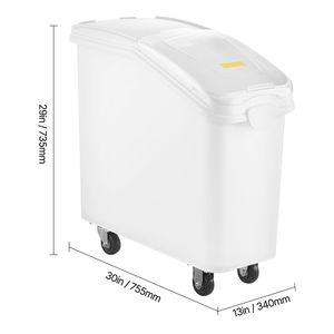 กล่องเก็บข้าวสารขนาดใหญ่ 21 แกลลอน/80 ลิตร  พร้อมที่จ่ายอาหารสัตว์เลี้ยงสำหรับห้องครัว เหมาะสำหรับเก็บอาหารสัตว์ วัตถุดิบ ธัญพืช และอาหารแห้ง - Product Image 3