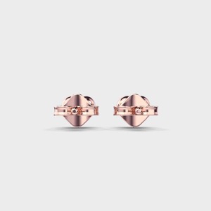 IGI Certified Lab Grown Diamond Heart Shape Stud <b>Earrings</b> 14K Yellow / White / Rose Gold Minimalist Heart Diamond <b>Earrings</b> - Product Image 4