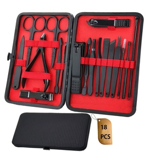 Ensemble de manucure et pédicure professionnel 4-en-1 en acier inoxydable léger et réutilisable, 18 pièces, pour voyage et toilettage, vente en gros - Product Image 2