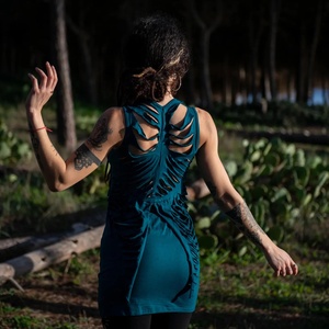 Blusa Bohemia con Diseño Tribal, Corte a Mano, Ajustable, Ligera, para Mujer, Estilo Casual para el Día a Día - Product Image 4