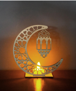 โคมไฟไม้คลาสสิกสำหรับอีดอัลฟิตรและรอมฎอน ขายส่ง เป็นมิตรกับสิ่งแวดล้อม ดีไซน์สั่งทำได้ พิมพ์แบบ Letterpress ปี 2025 - Product Image 2