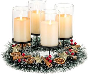 Centre de table de Noël magique personnalisable, conçu pour les réunions de famille, avec un style de décoration de table saisonnière élégant - Product Image 1
