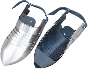 Armadura de pie para recreación medieval Buhurt SCA, zapatos Sabaton antiguos, combo de Sabatones de acero, electrochapados, pulidos, coleccionables de arte. - Product Image 4