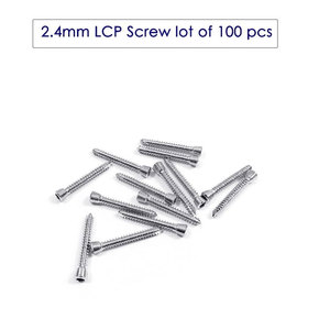 SURGINEXA Tornillos LCP de 2.4mm, Lote de 100 Piezas, Instrumentos Quirúrgicos Veterinarios, Tornillos de Bloqueo Micro de Acero Inoxidable Premium, CE - Product Image 1