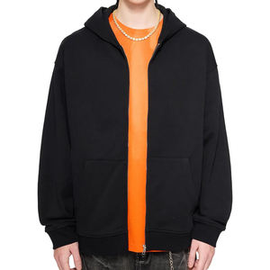 Luxury Streetwear Zipper <b>Hoodie</b> Custom Cut and Sew Oversized Heavyweight Fleece Drop Shoulder <b>Full</b> <b>Zip</b> <b>Hoodie</b> for Men - Product Image 1