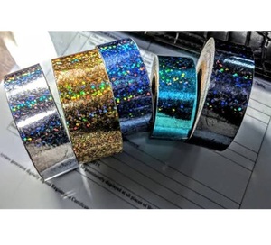 Rubans holographiques colorés à paillettes, finition scintillante, ruban décoratif auto-adhésif pour artisanat, scrapbooking, emballage cadeau, vente en gros - Product Image 2