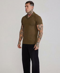 Camiseta Casual para Hombre 2025, Cómoda, Estilo Urbano, Tipo Polo, en Color Sólido, Tejido de Punto - Product Image 4