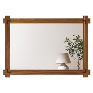 Espejo de Pared Bohemio de Madera de Acacia con Detalles en Latón |   Decoración Rústica para el Hogar al por Mayor - Product Image 4
