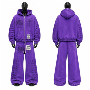 Survêtements pour hommes de haute qualité fabriqués en usine, fournisseur direct, vêtements de jogging, survêtements oversize pour hommes, survêtements évasés pour hommes - Product Image 1