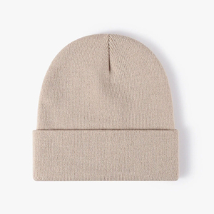 Gorro de Punto Blanco, Gorro de Invierno Acanalado, Unisex, Suave, Cálido, Elástico, Gorro Liso, Logotipo Personalizado, Proveedor OEM - Product Image 4