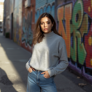 Sudadera de Cuello Alto para Mujer, Informal, Cómoda y a la Moda, con Personalización OEM ODM - Product Image 1