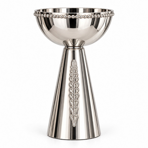 Brûleur à Bakhoor en acier inoxydable |   Porte-encens en argent pour Oud Arabe, Bol Large Mabkhara pour Maison, Hôtel, Majlis, Décorations Premium - Product Image 1