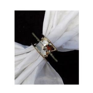 Nouveauté personnalisé or rond Sublimation métal aluminium porte-anneau de serviette pour Table de fête de mariage décoratif - Product Image 2