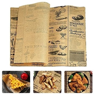 Custom <b>Silk</b> Printed Eco-Friendly Recyclable Wood Pulp Folding Greaseproof Microwave Safe Restaurant Use Sandwich Food Wrap Paper - Product Image 6