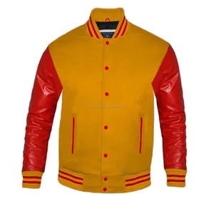 Vintage Men Custom New Embroidered Chenille <b>Patches</b> Versities Jacket Wool <b>Body</b> Leather Sleeves Letterman Baseball College Jacket - Product Image 3